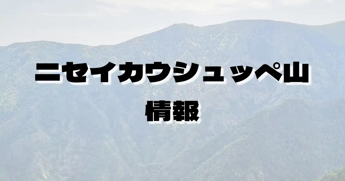 【ニセイカウシュッペ山】にせいかうしゅっぺさん（石狩山地・北海道）の詳細情報