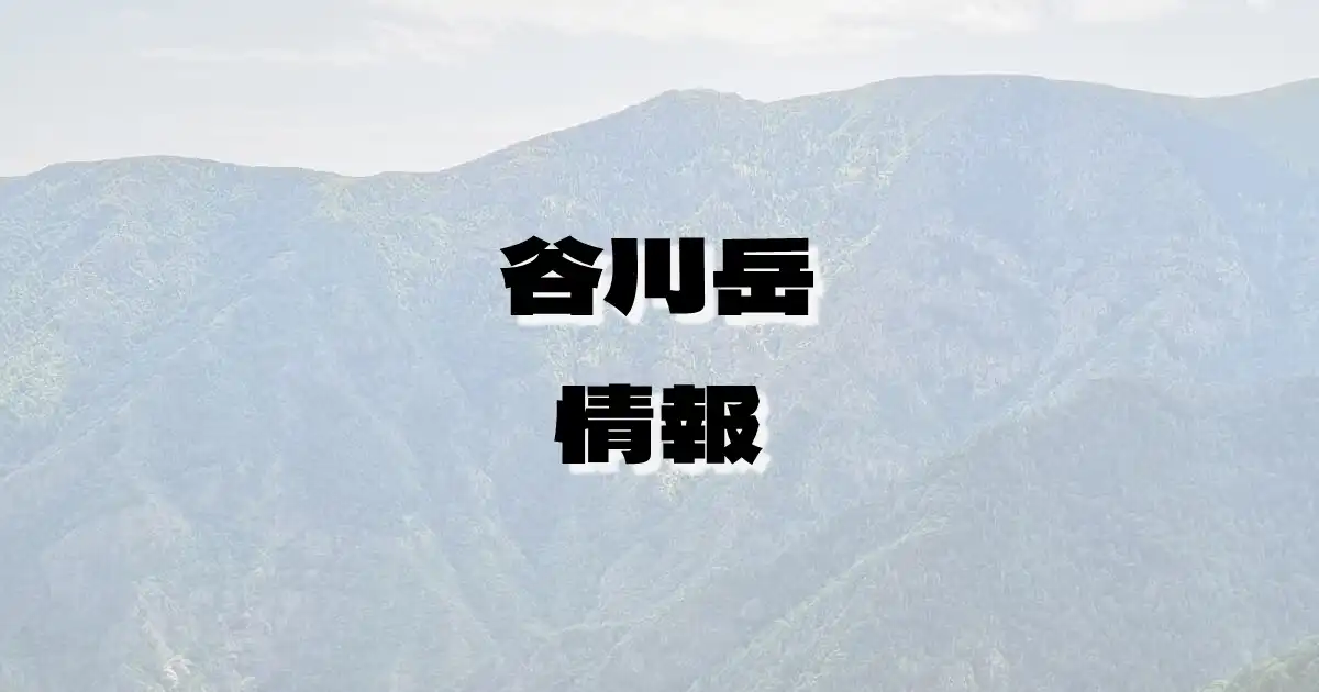 【谷川岳】たにがわだけ（三国山脈・新潟県・群馬県）の詳細情報